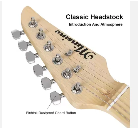MS-100 Red 6 Strings ST Model Body Basswood Bridge System Tremolo Fingerboard Rosewood  Solo Electric Guitar