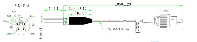 10g Pin-tia Of Pd 3.3v Fc Apc With Imon 5pin Pigtails Rosa - Buy 