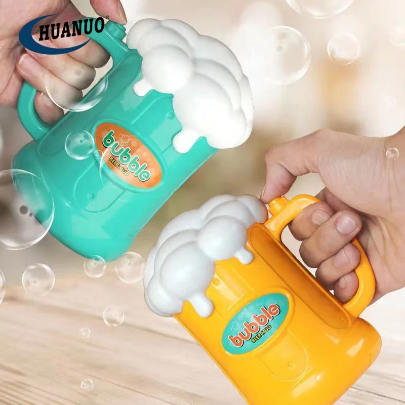 子供用プラスチック泡立て機、2-7歳向け電動バブルおもちゃ