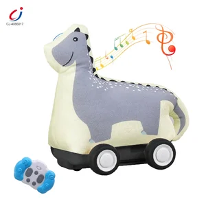Chengji New Toddler 3ch Infrared Rc Washable Dinosaur Vehicles Cloth Car Toys Electric Small Mini Remote Control Cars with Music