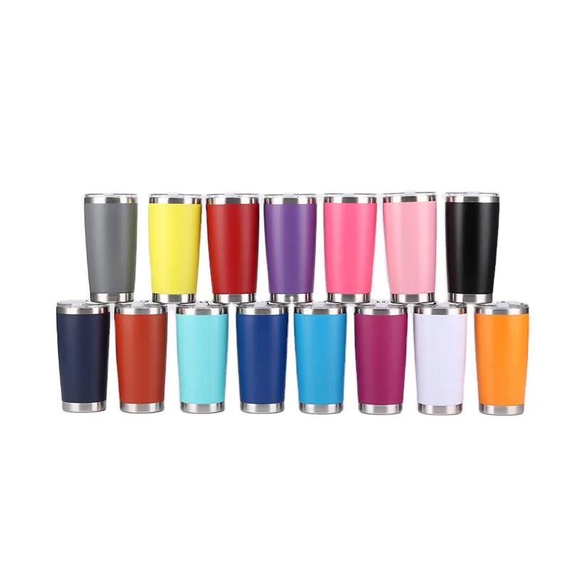 20oz Tumbler Cups Stainless Steel Double Walled Cup Tumbler Mug with Lid