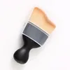 1pc double brown curve brush with cover