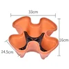 Four-petal basin [brick color]