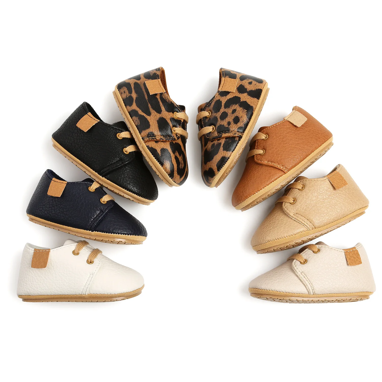 2020 Leisure Style Pure Color Antiskid  TPR Sole Baby Shoes  New Born  Walking Baby Shoes