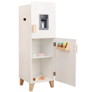 2026 New Arrivals Factory Direct Sale Classic Danish Noble White Refrigerator Montessori Kitchen Toys for Kids Boys Girls