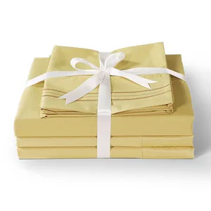 Embroidery Ultra Silky Soft Bed Sheets Double Size Brushed 1800 Series Microfiber Bedding Sets Bamboo Bedsheets