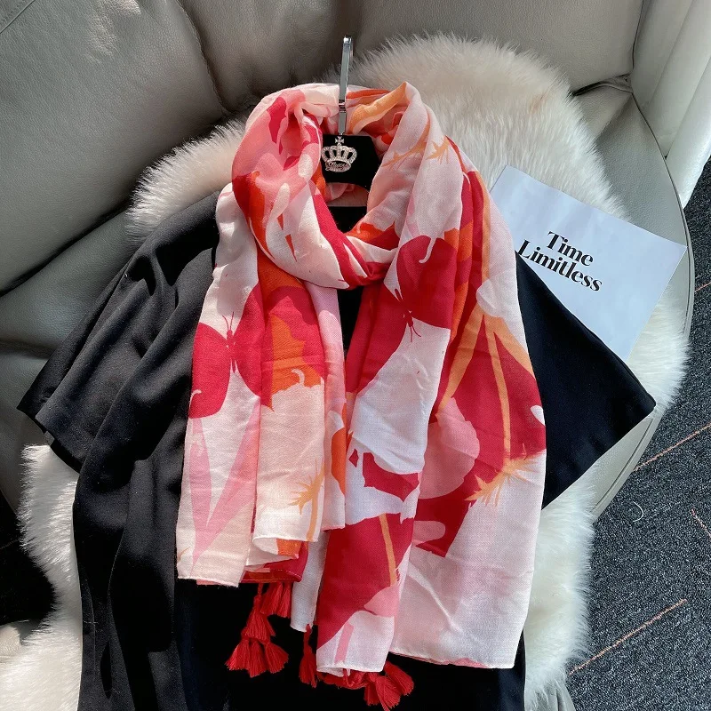 New Arrival Spring Summer Big Size Vocation Scarf Breathable Cotton Headscarf for Women