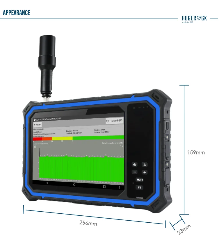 Hugerock G80m Rtk Survey Equipment Handheld Tracking Device Gnss Gps