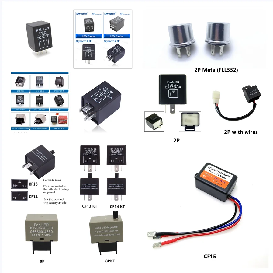 SKYEARTH Turn Signal flasher 8 Pin Adjustable Speed Lexus Toyo-ta LED Flasher Assy Relay
