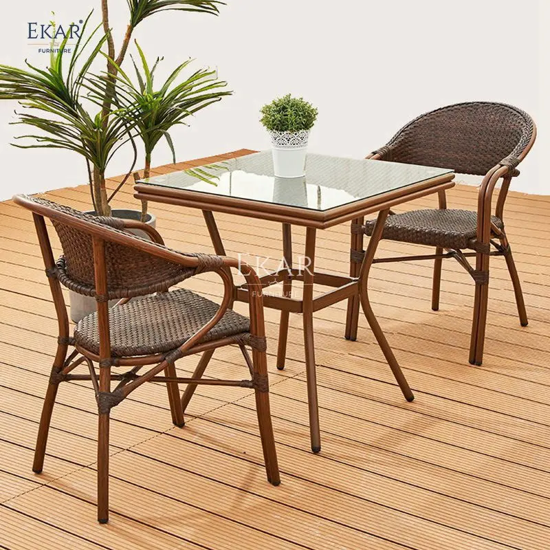 Outdoor Dining Table and Chairs Set - Durable Aluminum and Waterproof Fabric supplier