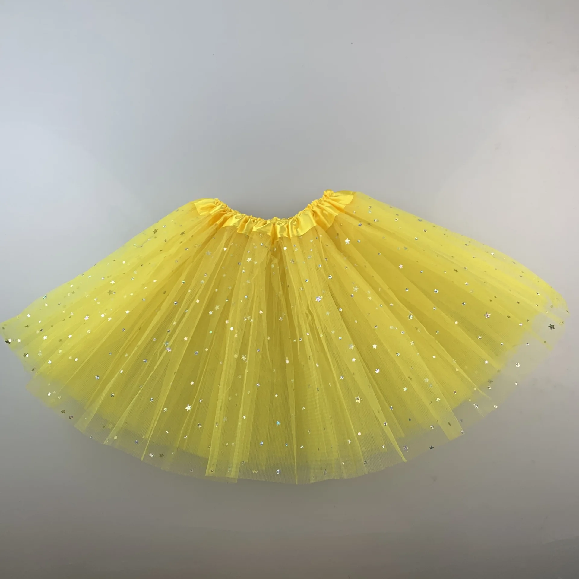 Women's Sheer Tulle Carnival Costume - 3-Layer Voluminous Mini Skirt Festive Performance Outfit Christmas Party Skirt