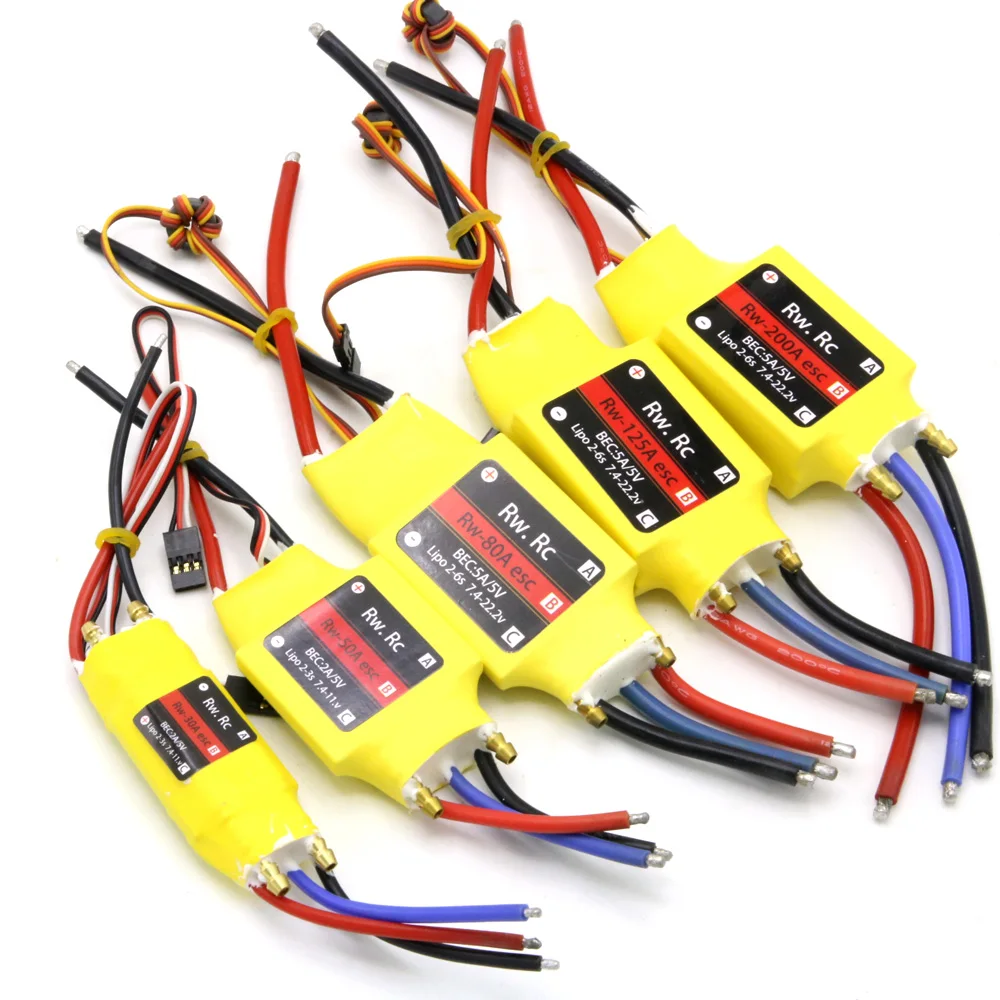 BRUSHLESS 30A ESC FOR CAR BOAT W REVERSE & 2A BEC 2-4S LIPO 30 AMP SPEED CONTROL 