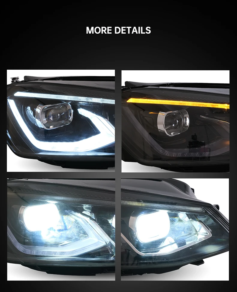 Vland Full Led Golf 8 Style Headlight Lamp Car Head Light Assembly 2013 ...