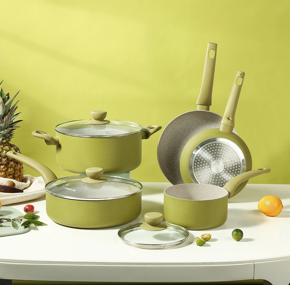 carote greenstone antiaderente 24cm frypan pentole set di pentole