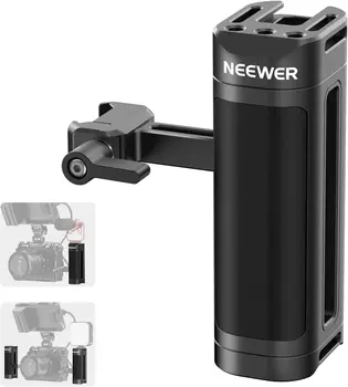NEEWER Lightweight NATO Side Handle Handgrip Aluminum with Universal NATO Clamp up & Down Adjustable, 1/4" Threads, Cold Shoe