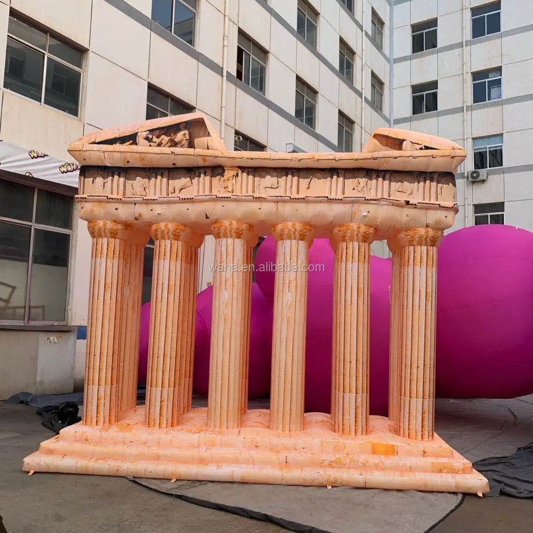 Simulated Building Large Inflatables Greek Temple Decor
