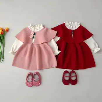 2-7Yrs Girls kids pink red Valentine's Day dress New children's Princess Birthday christmas Xmas  dress
