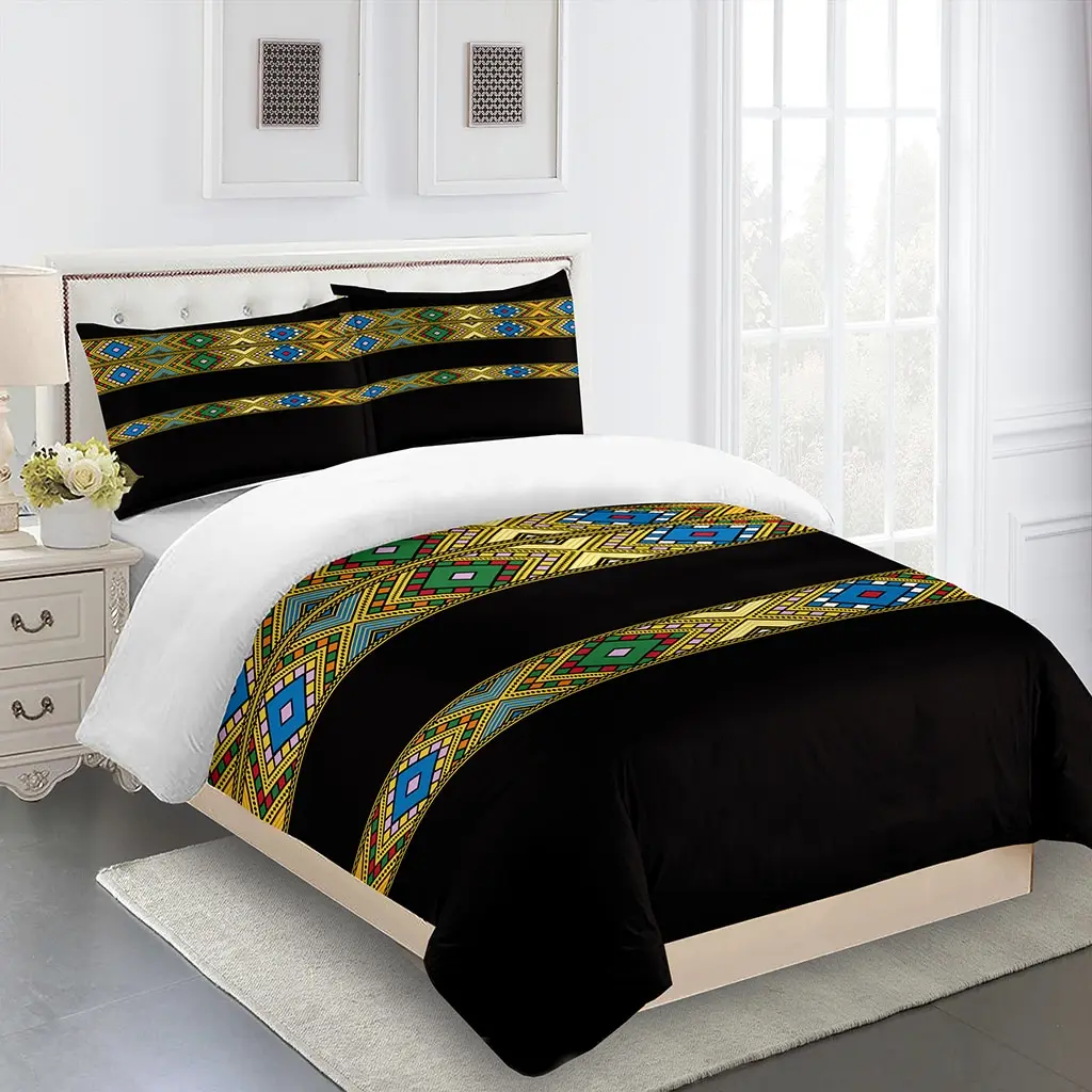 Ethiopian Traditional Saba Telet Customized Design 3d Printed Bedding