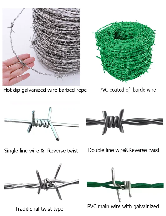 high quality barbed wire price per roll / galvanized barbed wire mesh stainless steel barb wire fence roll