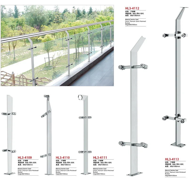 Easy Installation Steel Railing Designs for Front Porch Prefabricated Railings Glass Handrail