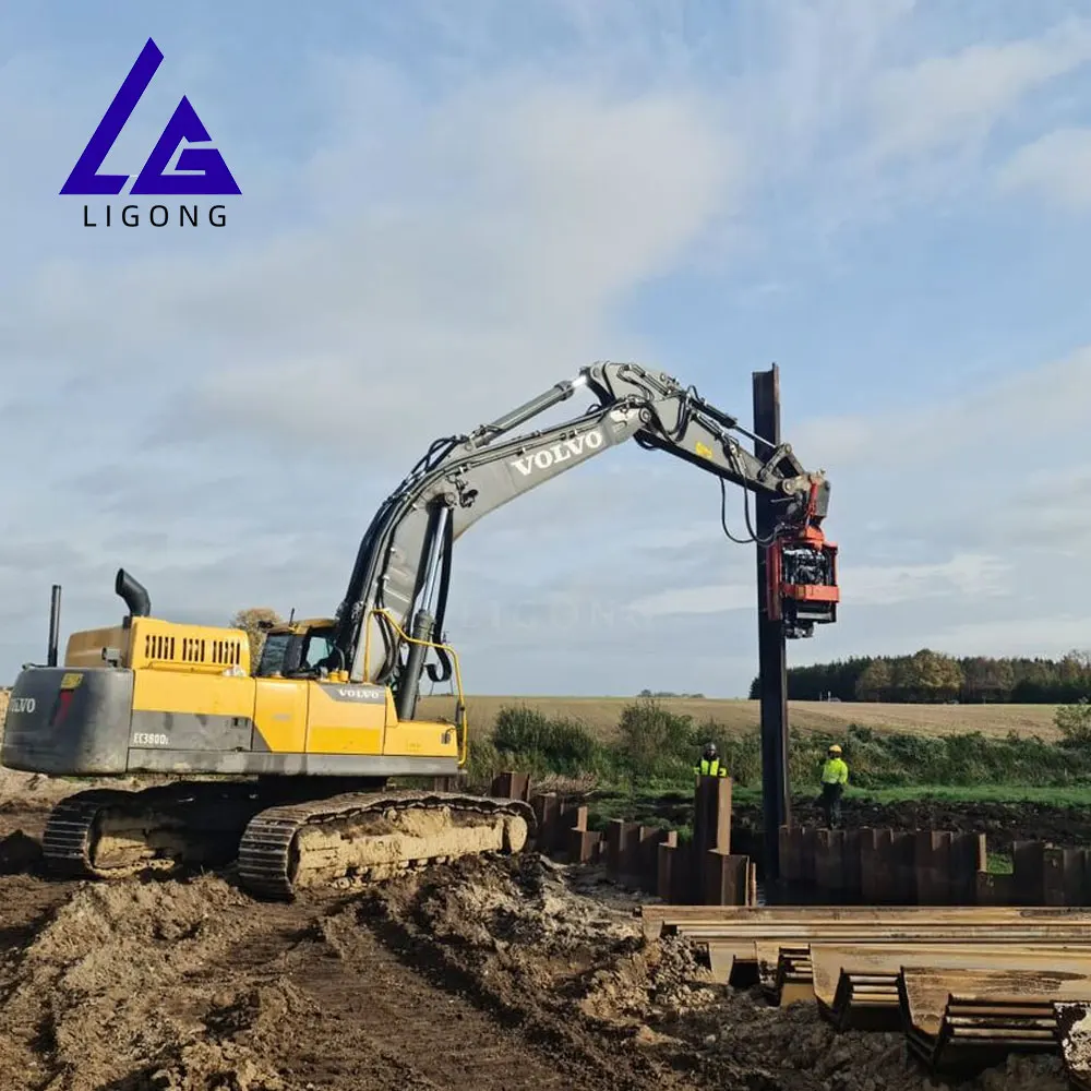 Side Clamp Pile Driver Pile Driving Attachment for Excavators Side Grip Pile Driver
