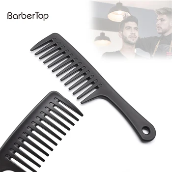 Professional Haircut Comb Wide Tooth Anti Static Hairdressing Hairbrush Black Plastic Hair Comb