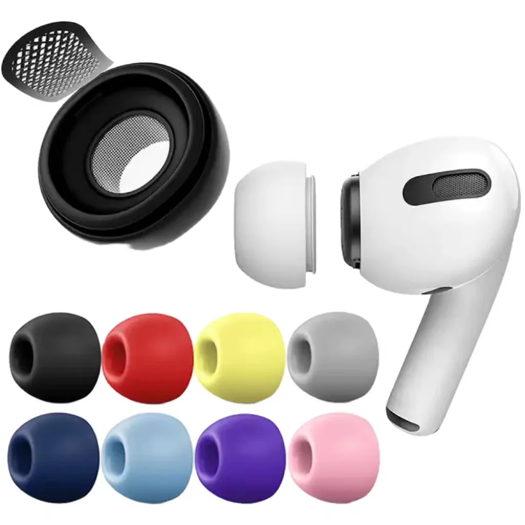 Replacement Ear Tips for Airpods Pro with Noise Reduction Hole Ear Tips Silicone Rubber Earphone Accessories
