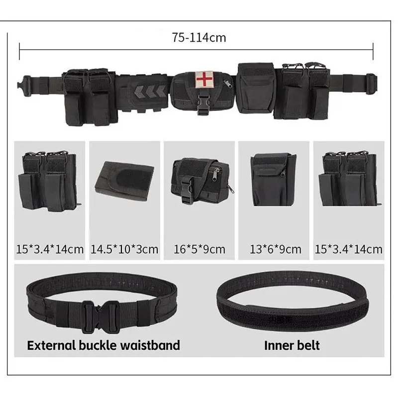 Wholesale Fashionable Outdoor Duty Tactical Belt Combination Equipment Detachable Multi-functional Tactical Waist Belt