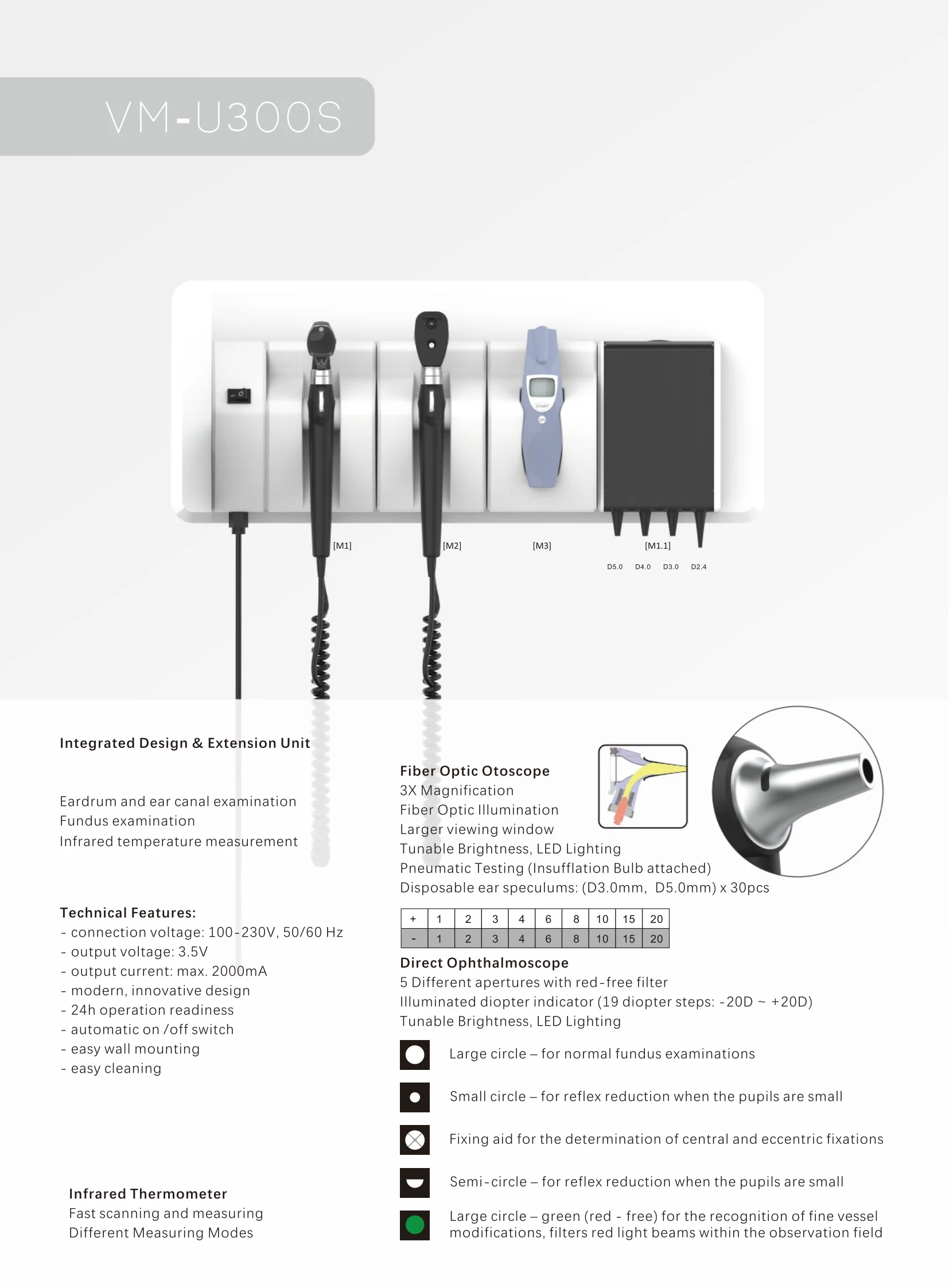 Ent Monitor U Series Hospital Medical Integrated Wall Mounted ENT Set Monitor ...