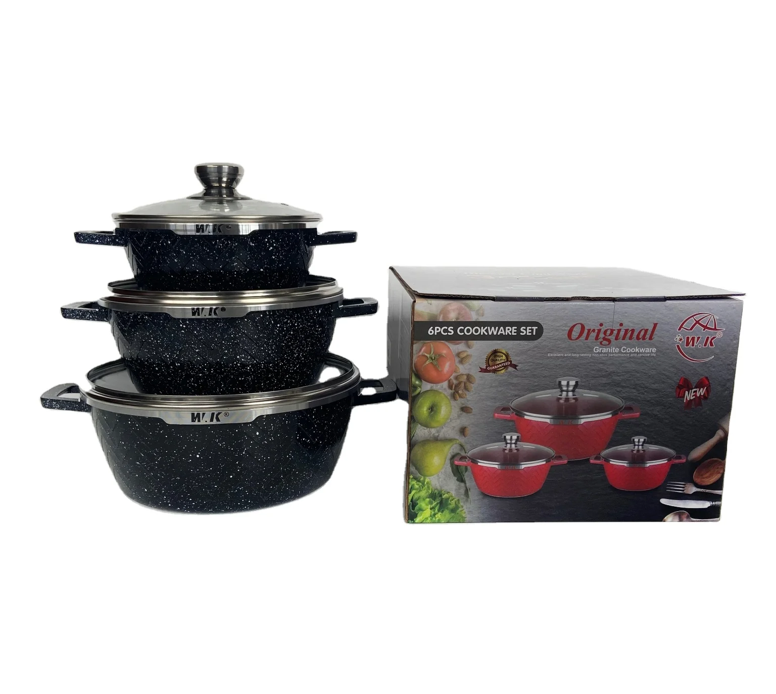 Cooking Casseroles 6 Pieces - Eco-Friendly Granite Non-Stick