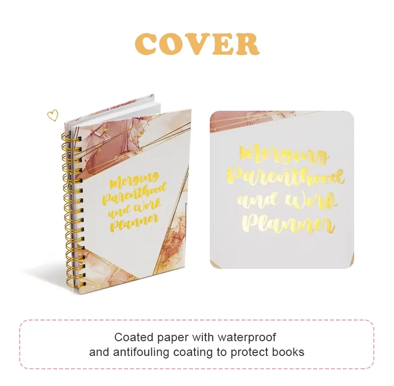 Custom Fitness Travel Planner Hardcover Cover Journal Notebook Book Printing Service for A4/A5 Size Perfect Gift Travel Journal details