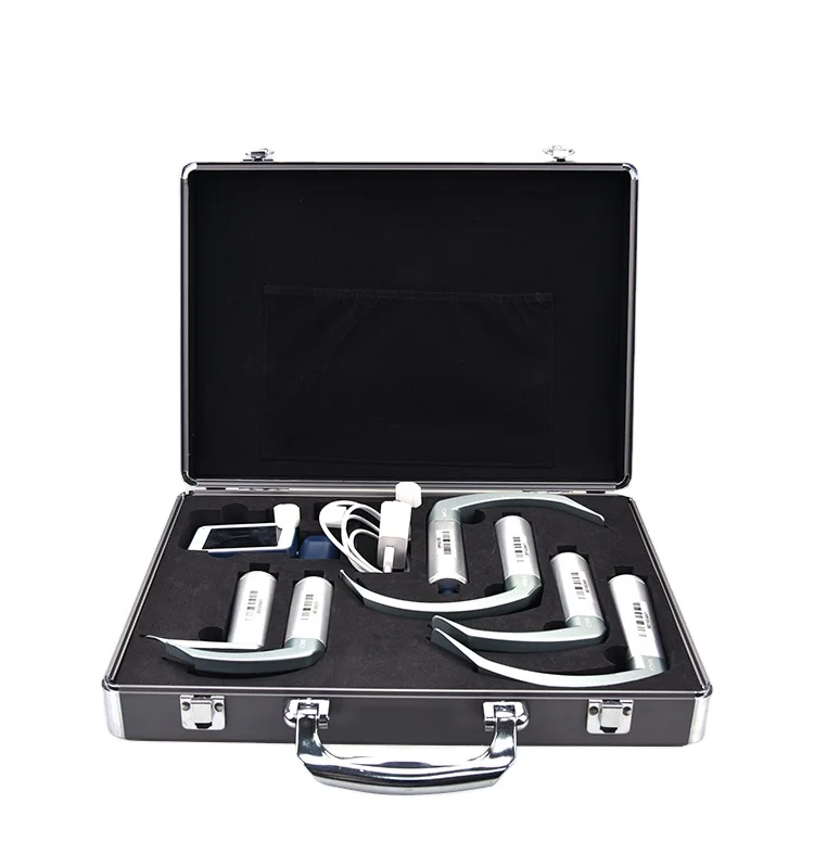 Cheap Price Reusable Video Laryngoscope Set With 3inch Display 6size Blade MAC Miller for Neonatal Pediatrics Adults Emergency