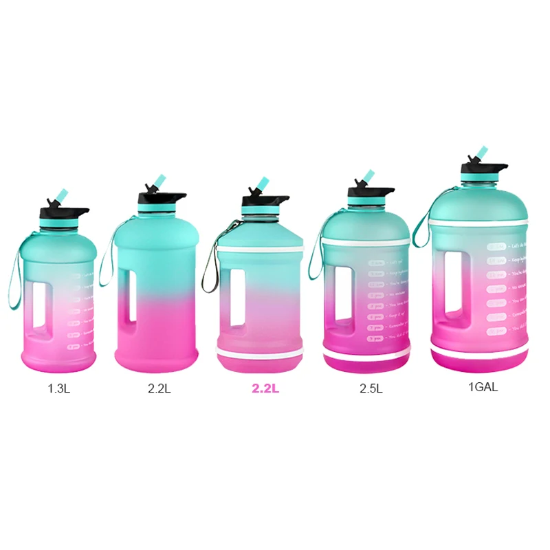 Water Bottle  Gym Kettles - 1.3l 2l Water Bottle Straw Bpa Free Sports  Fitness Jug - Aliexpress