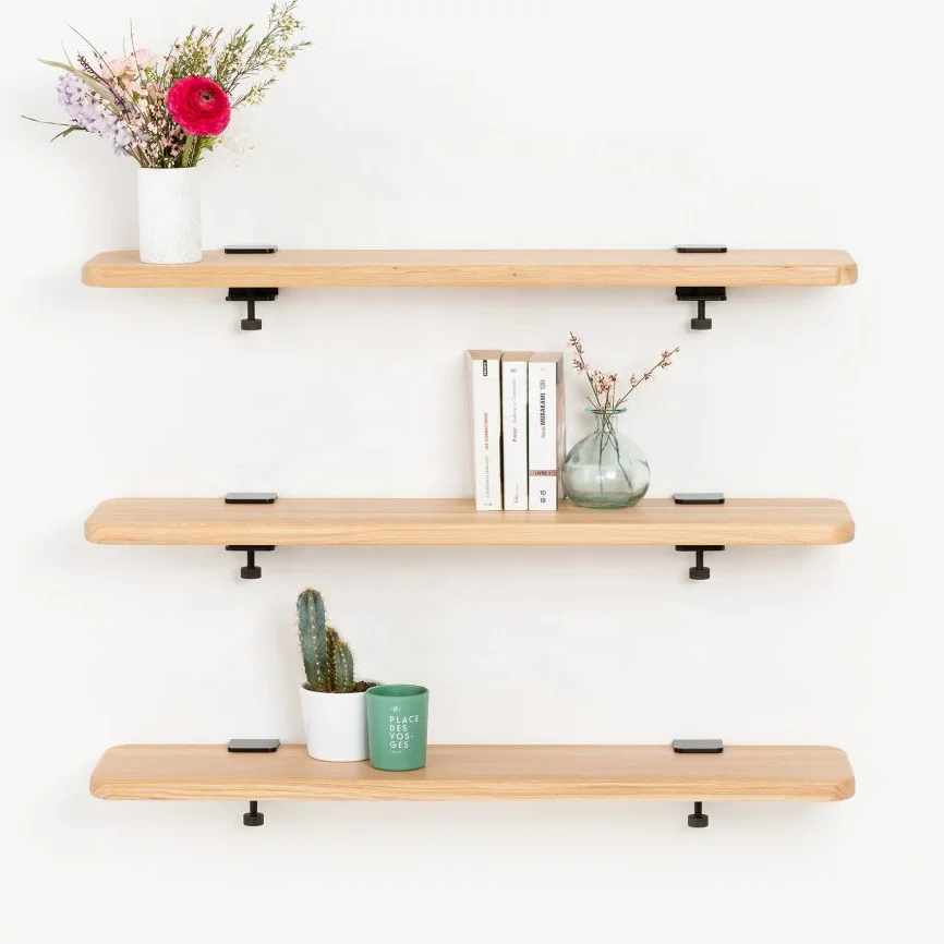 U Shaped Shelves Brackets DIY Support Iron Steel Wall Mount Metal Adjustable Height Floating Shelf Brackets Clamp for Shelves