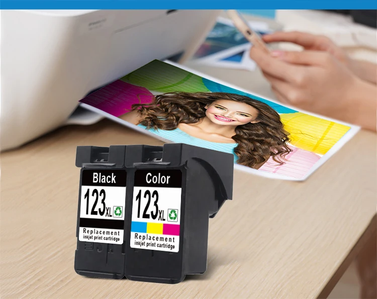 Shincolor 123xl Premium Color Black Remanufactured Inkjet Cartouche Ink Cartridge For Hp123