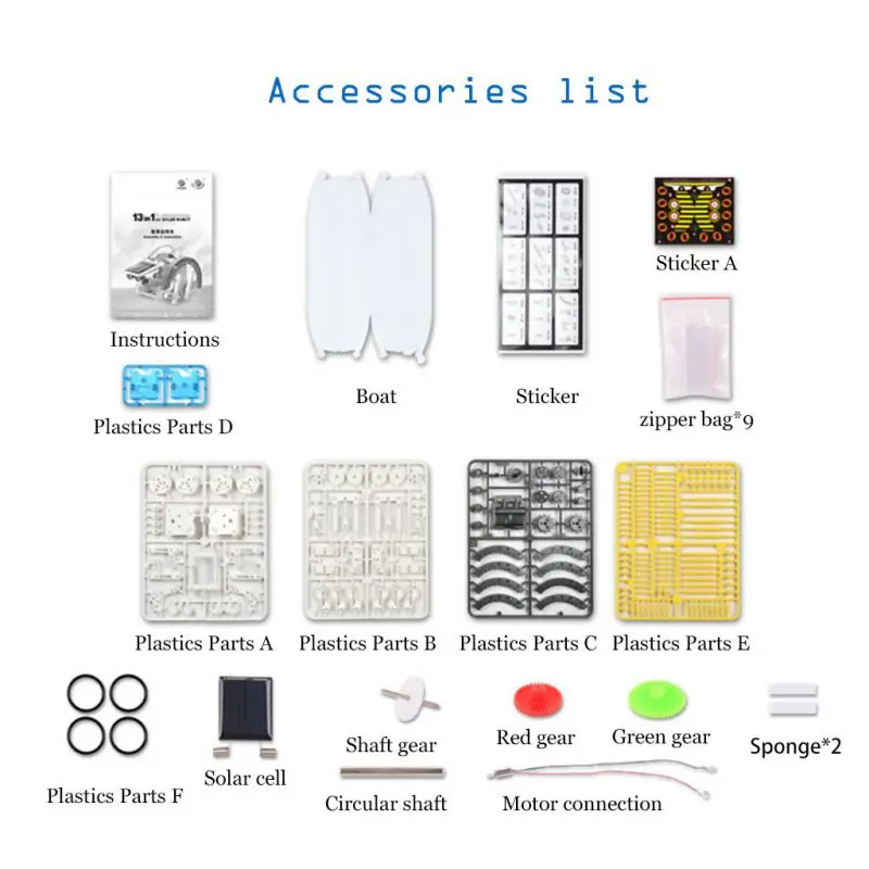 Вынос руля 13-в-1 Солнечная энергия роботы создания игрушки развивающие эксперимент DIY Робототехника комплект научная игрушка на солнечных батареях Строительный набор