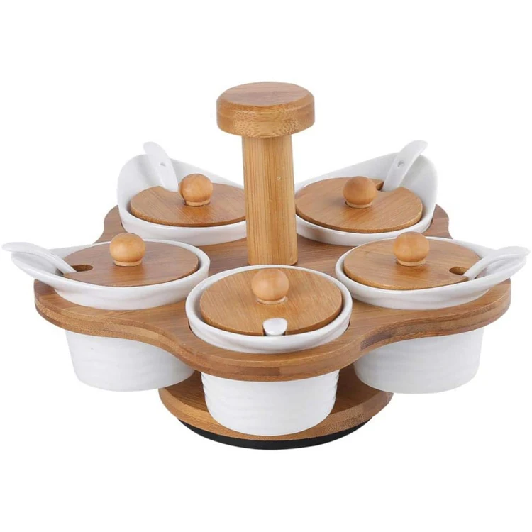 WDF New Style Kruidenrek estantes para especias rotating storage rack porta condimentos bamboo spice rack manufacture