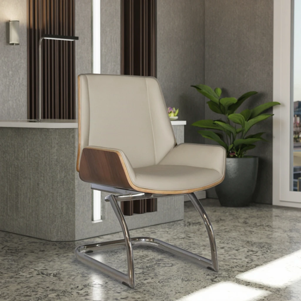 Professional Modern Leather Executive Chair with Steel Reinforced Joints for Commercial Salon Seating 4