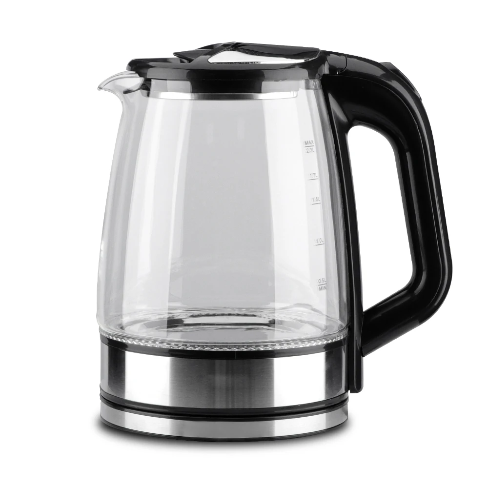 High Borosilicate Glass Electric Kettle 2 L Cordless Hot Water Boiler With Led Light Buy Water