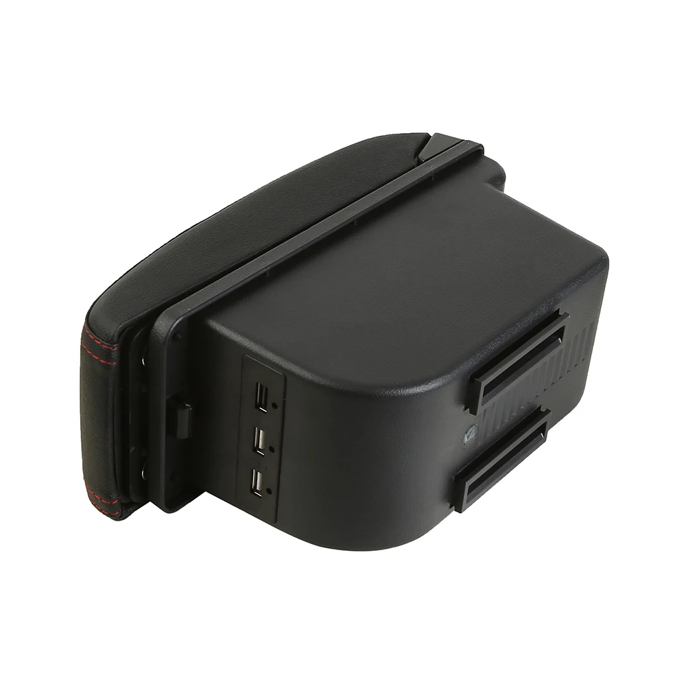 product tiypeor universal pu leather abs car armrest box console container cup holder accessories-5
