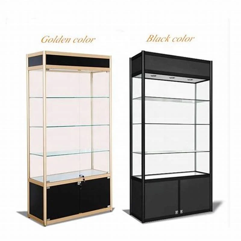 Glass showcase With Bottom Cabinet for Smoke Store