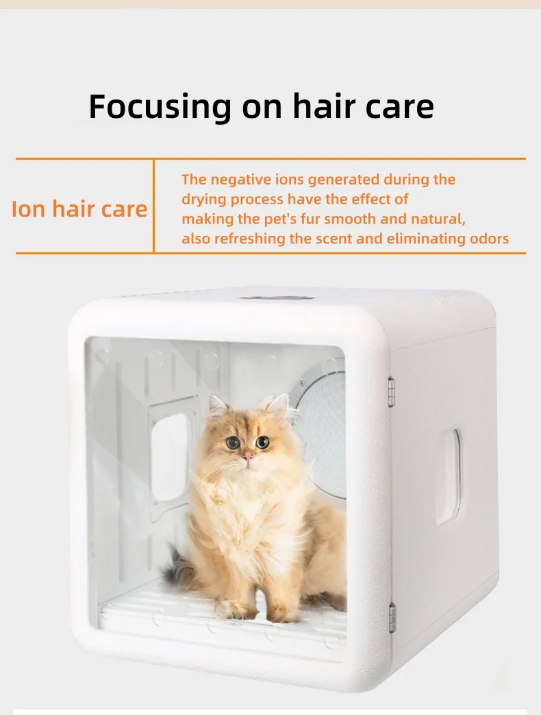 Ultra Quiet Automatic Dog Hair Dryer Smart Temperature Control 360