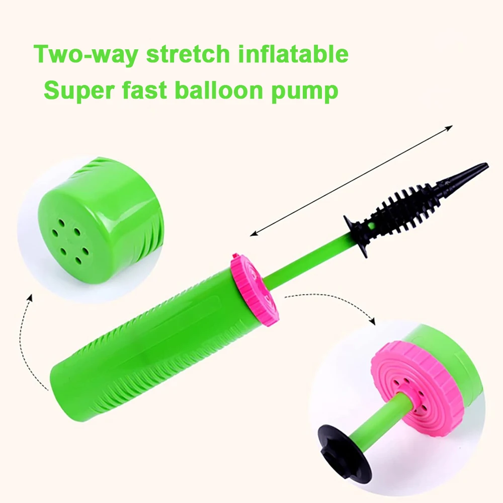 Balloon Pump Hand Two Way Dual Action Professional Hand Balloons Air Pump Inflator Manual 0995