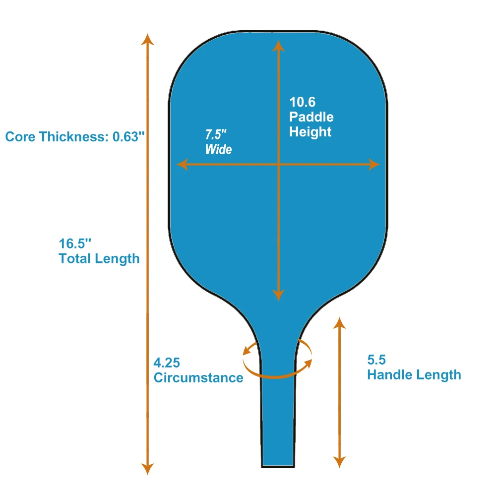 Pickleball Paddle Carbon Friction Surface Usapa 18k/24k Carbon Fiber