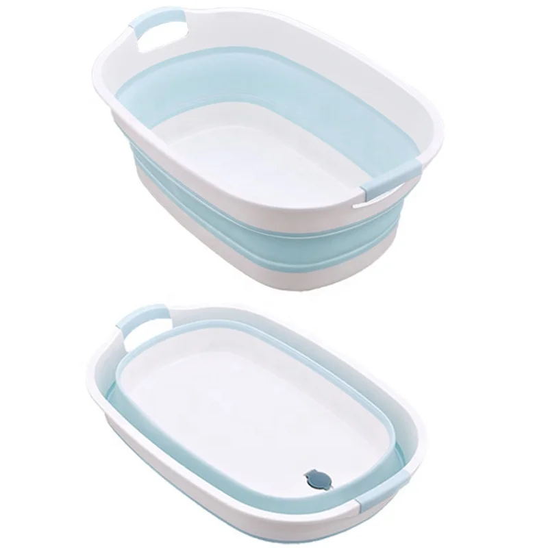 Plastic Folding Collapsible Foldable Storage Clothes Bathroom Washing Basket Large Bin Laundry Hamper