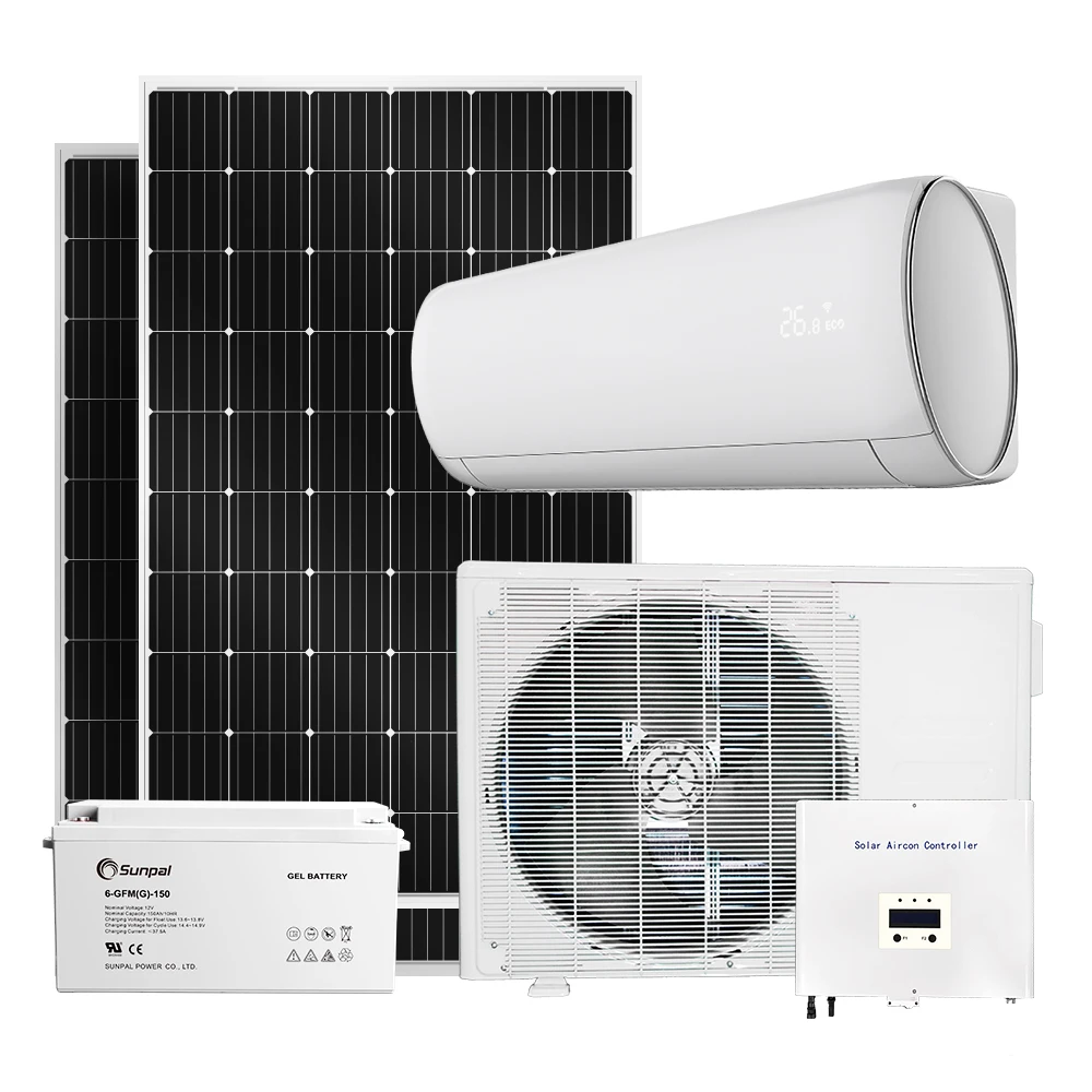 Off Grid Solar Air Conditioning Battery Powered Air Conditioner Solar Panel Power 12000Btu 18000Btu 24000Btu Unit Price