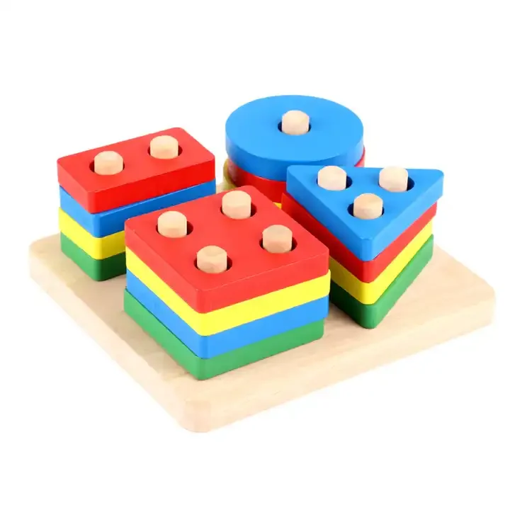 Wisdom Toy Geometric Wisdom Plate Children Educational Wooden Toys Wooden ...