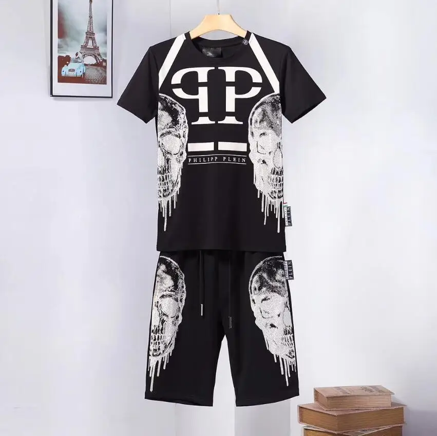 PP1:15A High quality men's summer sportswear T-shirt shorts 2 sets of casual sportswear men's clothing