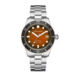 High Quality Custom Logo Luxury Stainless Steel 100M Dive Waterproof Automatic Date Glass Business Mechanical Watch