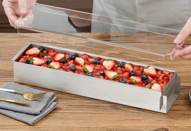 Stampo Per Torte Rettangolare Regolabile Hilsita | Acciaio Inox, 25-46x19-36 Cm, Altezza 10 Cm